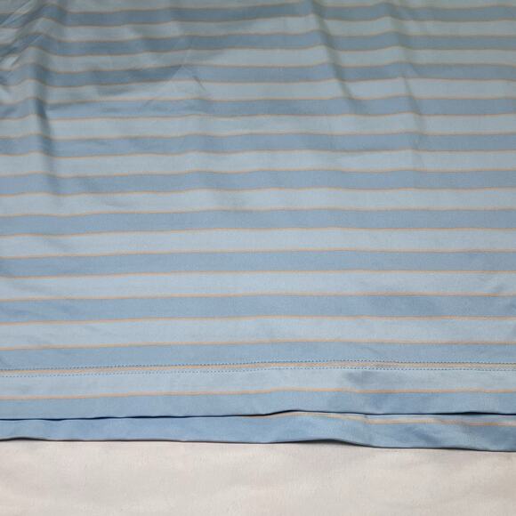 Footjoy FJ Polo Shirt Size 2XL Blue Orange Tonal Stripe Lisle Golf Dad Preppy - Picture 3 of 12